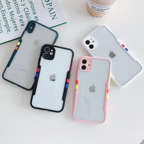 SUYACS Ultra Clear Candy Color Phone Case For iPhone 11 Pro Max X XR XS Max 7 8 Plus Fashion Case Soft Phone Back Cover Gift