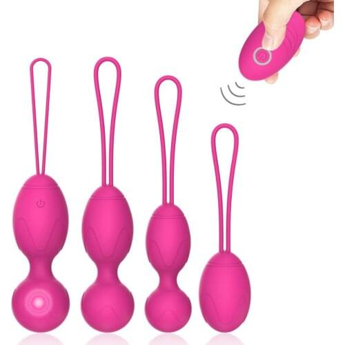 Waterproof Skin Silicone Wireless Remote Control 2 in 1 Ben Wa Balls Kegel Exercise Kit for Vagina