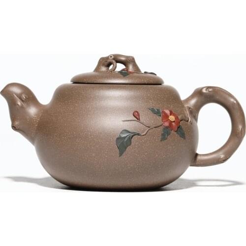 Famous Master-made Hand-painted Collection of Clear Mortar Pistil Incense Pot Kung Fu Tea Set Household Teapot