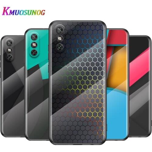 Mature Texture Carbon Fiber For Huawei Y6 Y7 Y9 Y5P Y6P Y8S Y8P Y9A P Smart Z 2019 2020 2021Tempered Glass Cover Phone Case