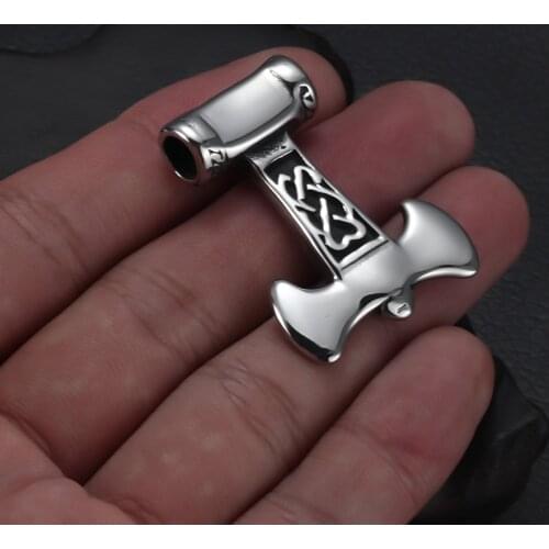 2pcs Stainless Steel Anchor Axe Pendant Mens DIY Viking Skull Jewelry Making Findings Accessories Necklace Pendants Parts