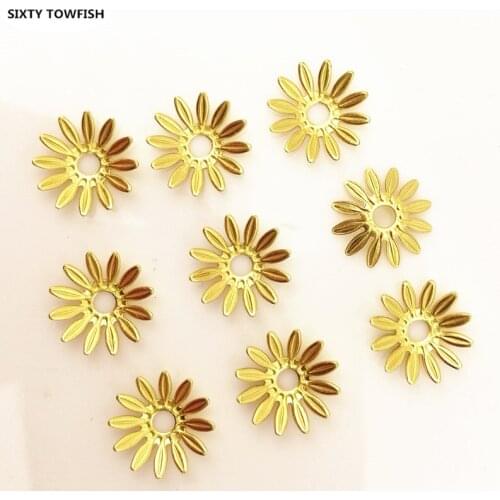 200pieces/lot Copper Vintage Flowers Slice Antique bronze/Original Brass Color Charms Jewelry Making Accessory Findings B10016