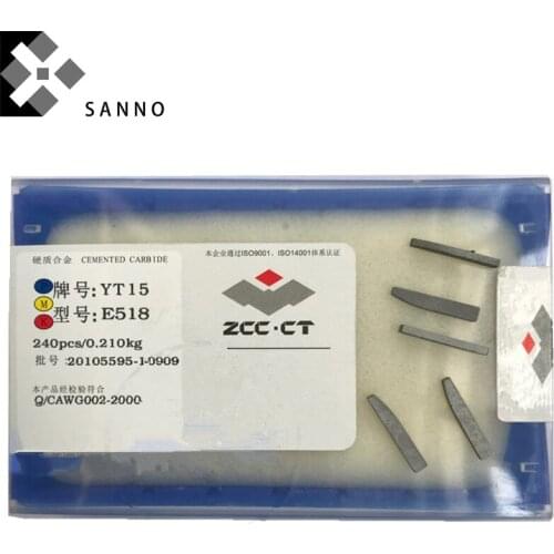 240PCS YT5 / YW1 / YW2 / YG8 / YG6 / YT15 E518 machine reamer insert E5 type for making hand-operated /automatic reamers