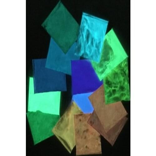 50g/lot Hot Sale 14 Colors glitter Phosphor Luminous Powder Coating DIY Photoluminescent Dust,Glow in Dark Powder Pigment