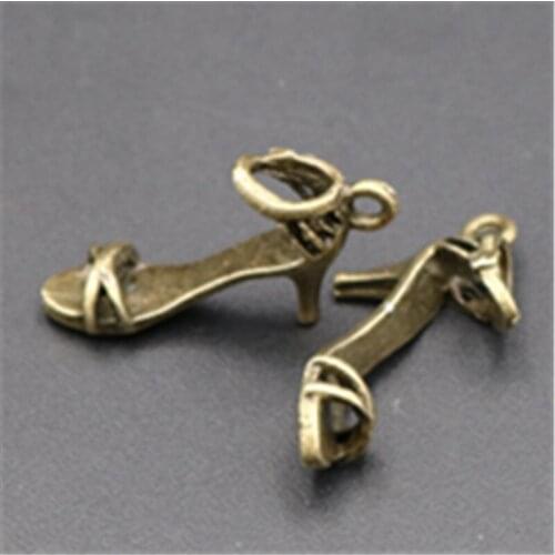 8pcs my favorite fashion high-heeled sandals charm alloy pendants for DIY jewelry handmade A677