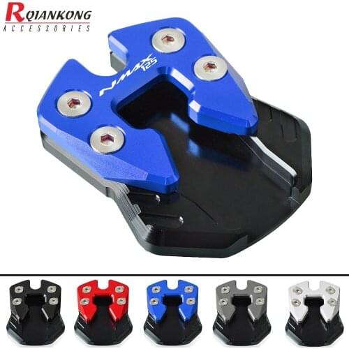 N-MAX125 Motorcycle Accessory Side Stand Pad Enlarger Plate Kickstand Support Extension For YAMAHA NMAX 125 2015 2016 2017 2018