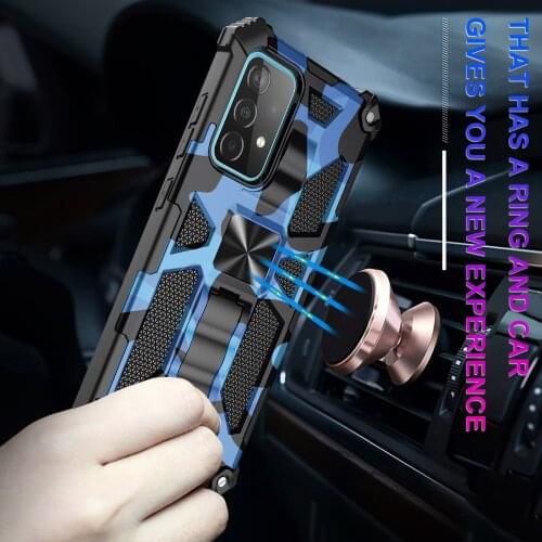 Case for Samsung A82 A22 A03S A72 A52 A42 A32 A12 A71 A51 Shockproof Capa for Galaxy S21 FE S20 Ultra Note 20 Bracket Back Cover