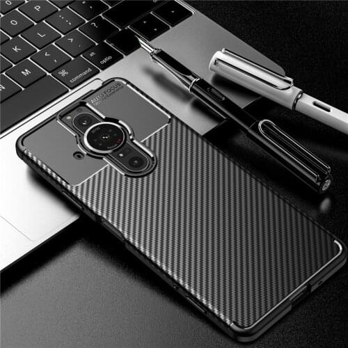 Carbon Fiber Case For Sony Xperia 5 II Case 1 10 II Cover Soft Housings Protective Back Phone Bumper For Sony Xperia 5 II Funda
