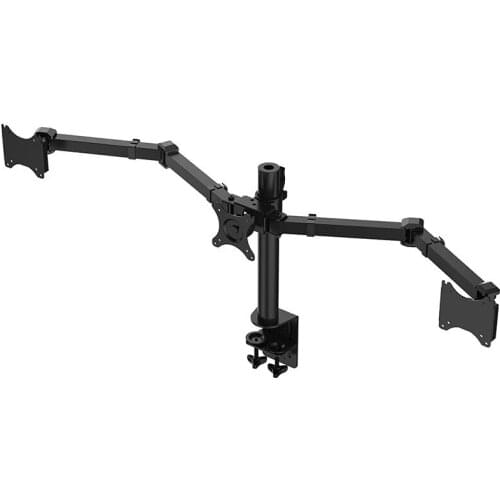 Desktop Clamping Full Motion 10-30 inch Triple Monitor Holder 360 Degree Three LED LCD Monitor Mount Arm Bracket 10kgs Per Arm