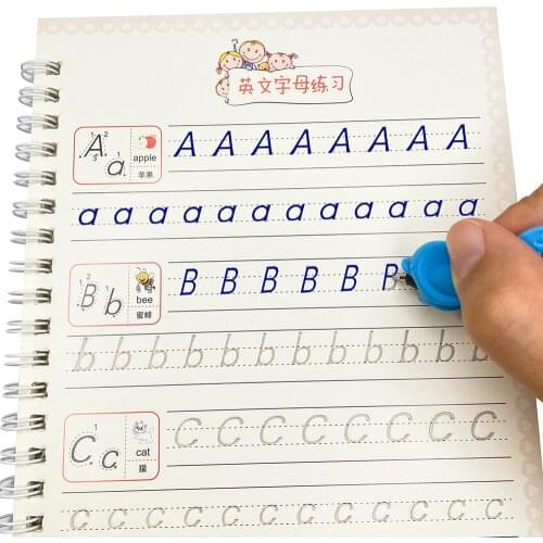 Kids Alphabet Copybook English Words Calligraphy Books Handwriting Children Magic Hand Writing Learning English Practice Book