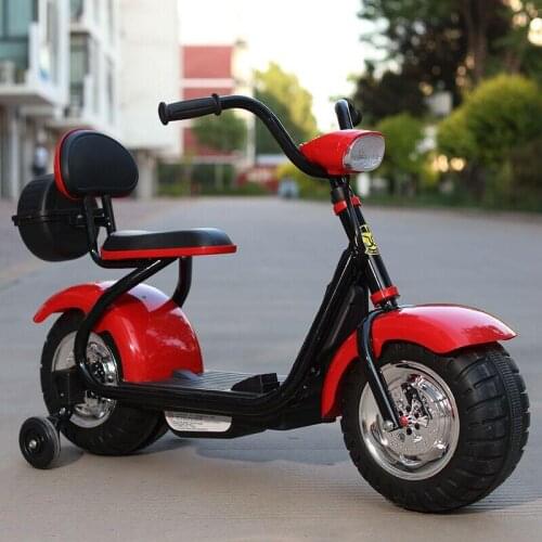 Children Electric Motorcycle Outdoor Three Wheels Ride On Cars Motorcar Baby Tricycle For Kids With Light Music 3-7 years old