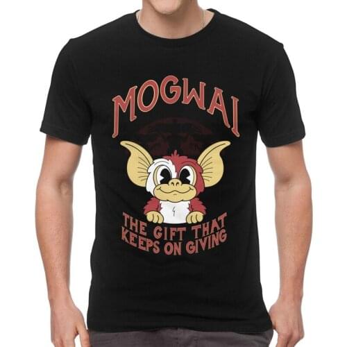 Gremlins Gizmo T-shirt Mens Graphic T Shirt Short Sleeve Cotton 80s Movie Mogwai Monster Retro Sci Fi Tshirt Cool Tee Top