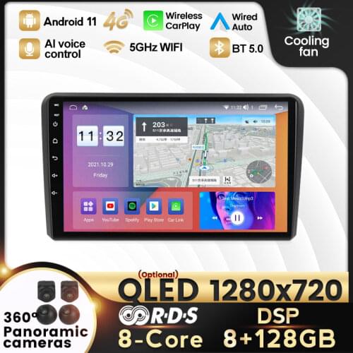 IPS screen 4G 64G Android 10 Car DVD Player For Audi A3 8P 2003-2012 S3 2006-2012 RS3 Sportback 2011 With GPS navigation DSP BT