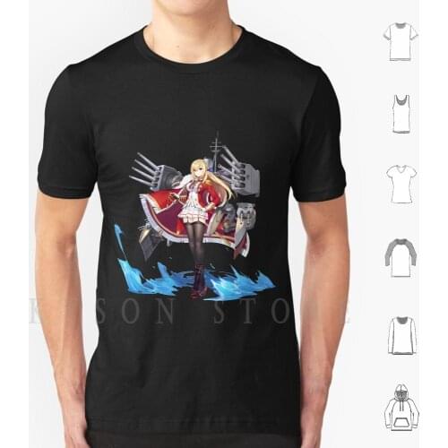 King George V T Shirt Diy Big Size Cotton Azur Lane Ship Anime Waifu