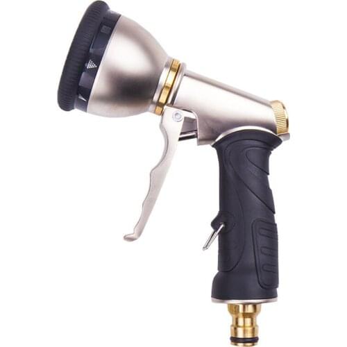 Multifunctional Garden Water Pipe Zinc Alloy Water Gun Lawn Sprayer High Pressure Car Wash Water Gun Garden Watering Spray Tool