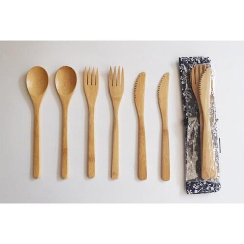 Bamboo Cutlery Set Japanese Style Bamboo Jam Cutlery Set Dishes Sets Dinnerware For Household Products Kitchen Appliances