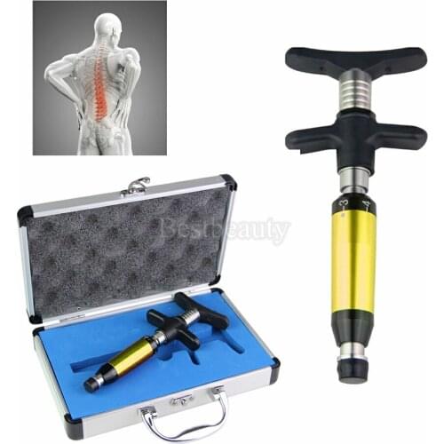 New Manual Chiropractic Adjustable Gun 6 Levels Mechanic Therapy Adjust Vertebration Chiropractic Adjusting Health Care Tool