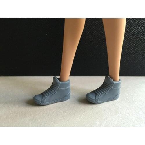 DOLL shoes flat shoes gray shoes for your Barbie dolls flat foot BBI367