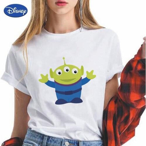 Disney England Style Toy Story Alien Women Trendy Clothes Funny t Shirts Aesthetic Summer Tops Cute Girls Best Friends Forever