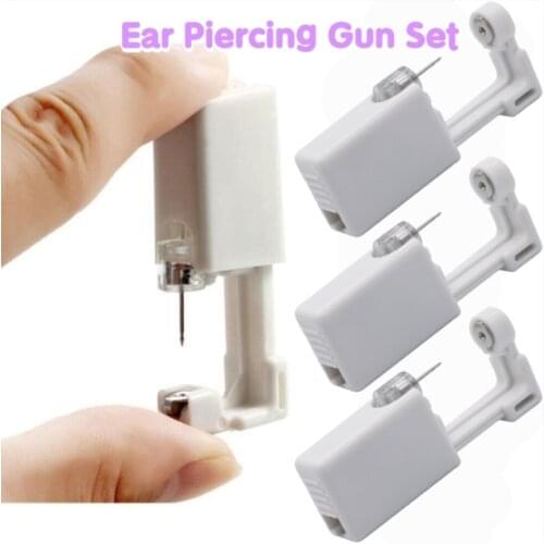 1PC Disposable Sterile and Safe Ear Puncture Unit Cartilage Ear Nose Lip Belly Piercing Puncture Gun Painless Puncture Tool Kit