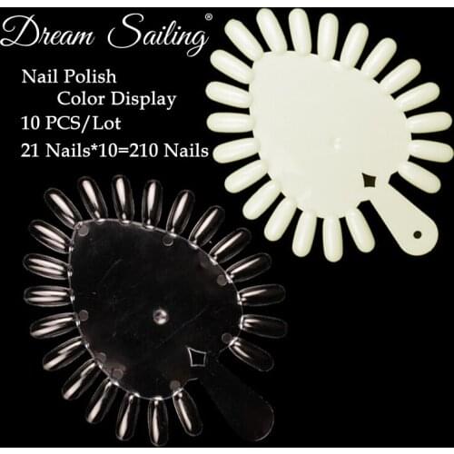 10 Pieces Set False Nail Color Display Shelf Color Chart Card Palette Varnish Nail Art Gel Polish Practice Board Manicure Tools