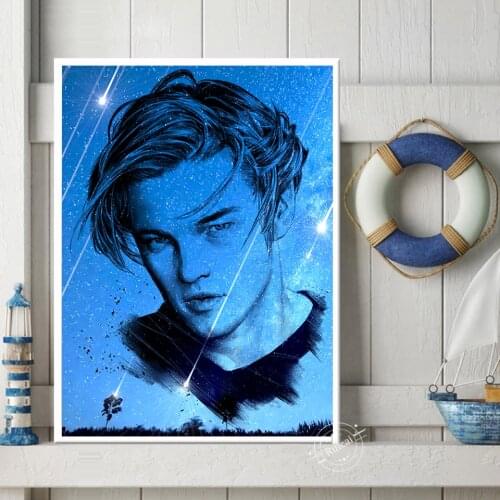 Leonardo DiCaprio Poster Movie Star Actor Posters And Prints Art Painting Silk Canvas Wall Pictures For Living Room Home Decor