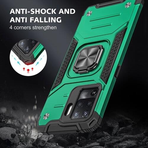 Drop resistance Rugged Case For OPPO Reno5 F Lite Reno 5F 5 Lite Armor Fall resistant impact Shock proof Car Magnetic Cover