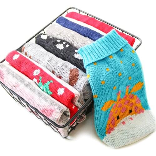 Christmas Dog Sweater Pullover Winter Dog Clothes for Small Dogs Chihuahua Yorkies Puppy Jacket Pet Cat Clothing ubranka dla psa