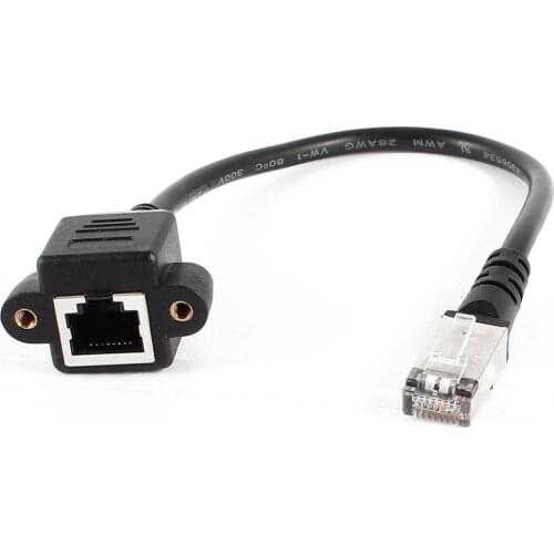 28cm RJ45 Male to Female M/F CAT5E LAN Ethernet Adapter Network Cable