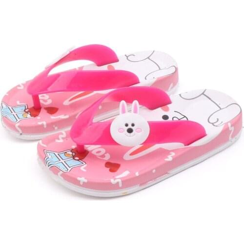 2020 Summer New Non-slip Childrens Flip-flops Boys Girls Fashion Beach Shoes Cute Cartoon Kids Pinch Sandals Female Slippers