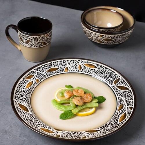 Plate Vajilla Steak Plate Dinner Plates Fruit Salad Plates Platos Ceramic Plateau Tableware Dinnerware For Home Kitchen посуда