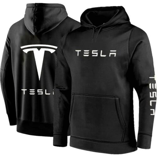 Spring and Autumn Tesla Hoodies Car Logo Customize Pullover Fleece Cotton Sweatshirts Casual Fashion Fashion Hip Hop Coats Tops