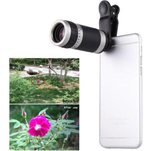 Universal 8x mobile phone lens telephoto lens telescope 8 times magnifying glass clip lens for iPhone 8 7 plus mobile phone lens