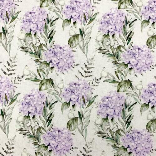Fresh purple hydrangea Cotton Poplin Sewing Fabric diy Sewing Patchwork dress fabric handmade patchwork tote bag Book dressing