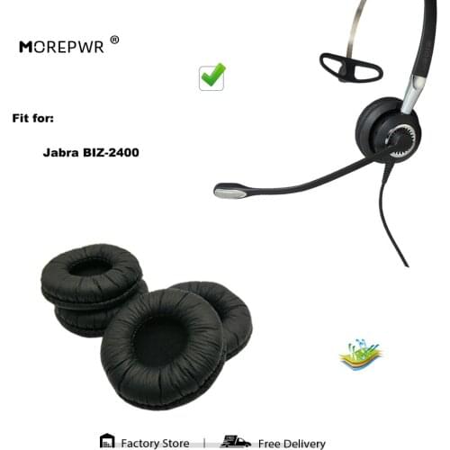 Replacement Ear Pads for Jabra BIZ2400 BIZ 2400 BIZ-2400 Headset Parts Leather Earmuff Earphone Sleeve Cover