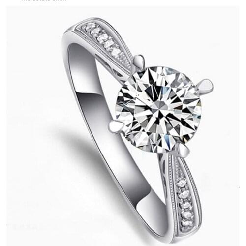 WYJZY New micro-inlaid zircon crown shape ring for women classic ladies wedding proposal jewelry beautiful temperament ring