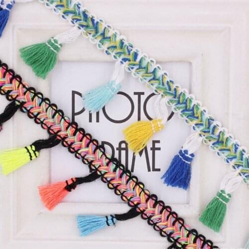 1Yards/Lot Tassel Fringe Lace Ribbon Lace Trim Embroidery Lace Fabric Sewing Clothing Crafts Materials Accessory Lace Applique