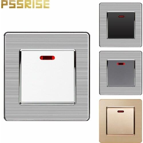 20A wall switch button switch light switch luxury stainless steel panel air conditioner water heater switch