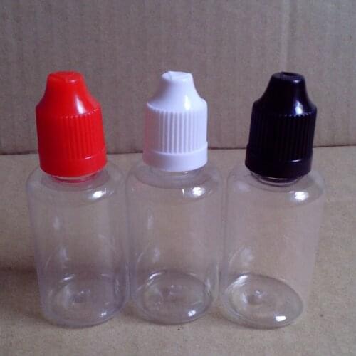 50pcs Clear Empty 30ml Bottle PET Hard Plastic Dropper Bottles With Childproof Cap E Liquid Needle Vial