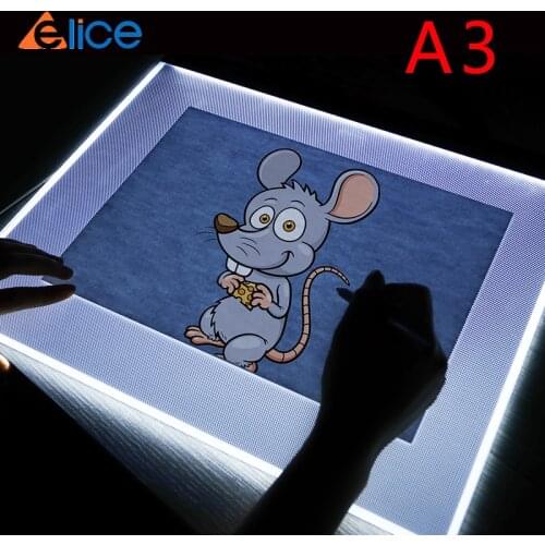 A3(402x335mm) Drawing Tablet LED Light Box Tracing Copy Board Graphic Tablets Art Painting Writing Pad Sketching Animation
