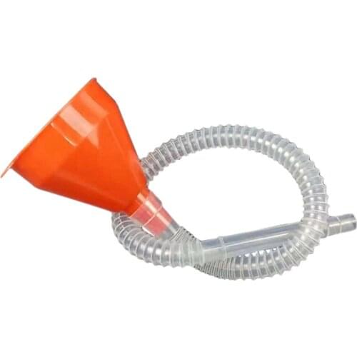 Car Motorcycle Truck Vehicle Pour Oil Tool Plastic Filling Funnel with Soft Pipe Spout Petrol Filling Funnel