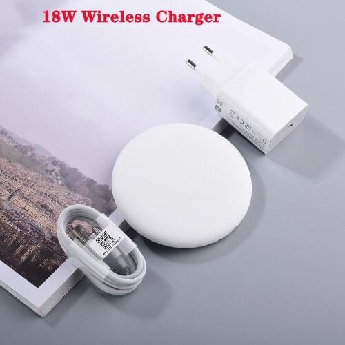 18W Plug Original Xiaomi Wireless Charger 18W Max 12V Apply To XIAOMI Mi 9 10 9T Pro MiX 2S Mix 3 Qi Smart Wireless Charge Pad