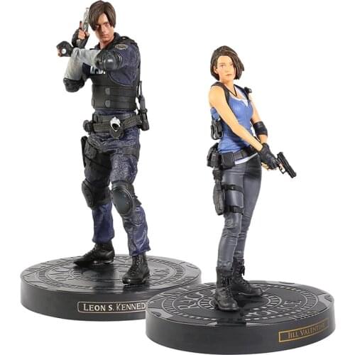 Biohazard RE Leon S. Kennedy / Jill Valentine Collectible Statue Figure Model Toy
