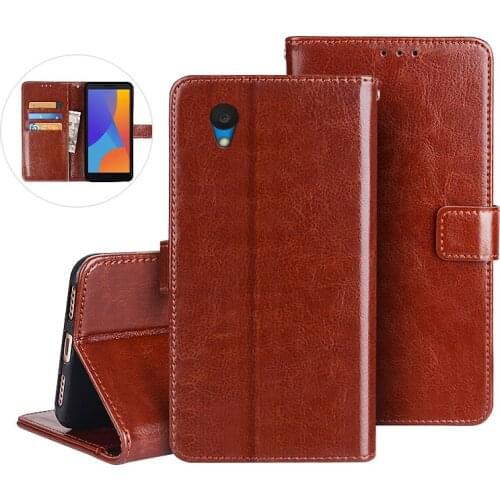 For Alcatel 1 2021 Case 5.0 inch Leather Case On For Alcatel1 2021 Premium Magnetic Flip Wallet Cover Phone Cases Fundas