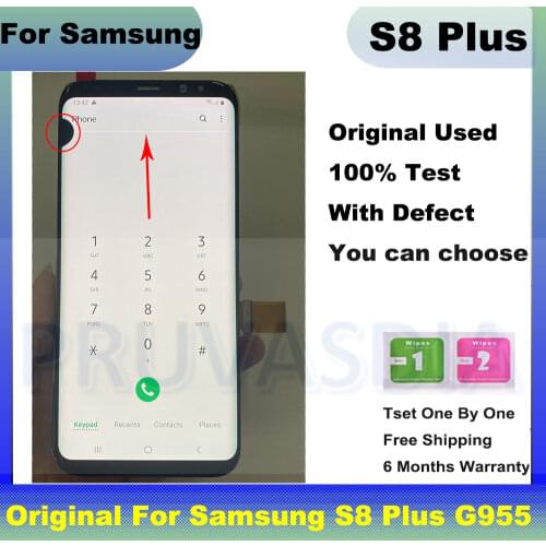 Original For Samsung Galaxy S8 Plus Display Touch Screen Assembly For Samsung S8 Plus G955 G955F LCD With Line Burn Dot