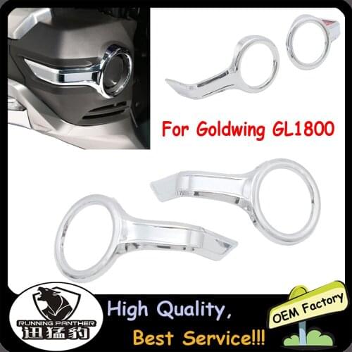 Chrome Fog Light Trim Rings Case for HONDA Goldwing GL1800 2018-2020 Motorcycle Accessories