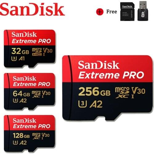 SanDisk Extreme Pro Micro SD Card 128GB 32GB 64GB 256GB 400GB Memory Card 32 64 128 gb Flash Card SD/TF MicroSD U3 4K for Phone