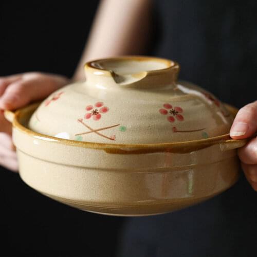 Soup Pot Crock Pot Casserole Ceramic Saucepan Soup Pot High Temperature Resistant Cooking Pan for Gas Stove cooker WF1020