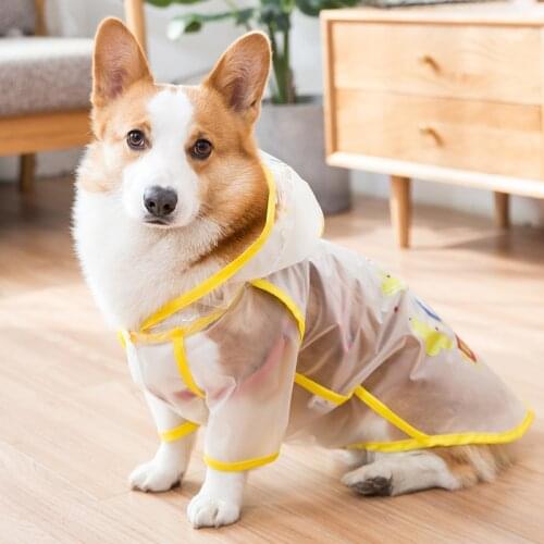 Corgi Dog Raincoat Welsh Corgi Waterproof Clothing Pet Rain Jacket Pembroke Welsh Corgi Clothes Coat Outfit Costume Dropshipping