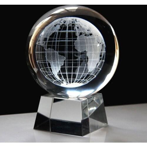 Teachers, classmates and colleagues Friend best birthday present -TOP COOL Crystal earth 3D Figurine art statue